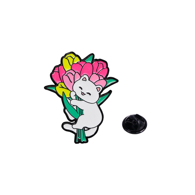 Animal - Cat With Flower