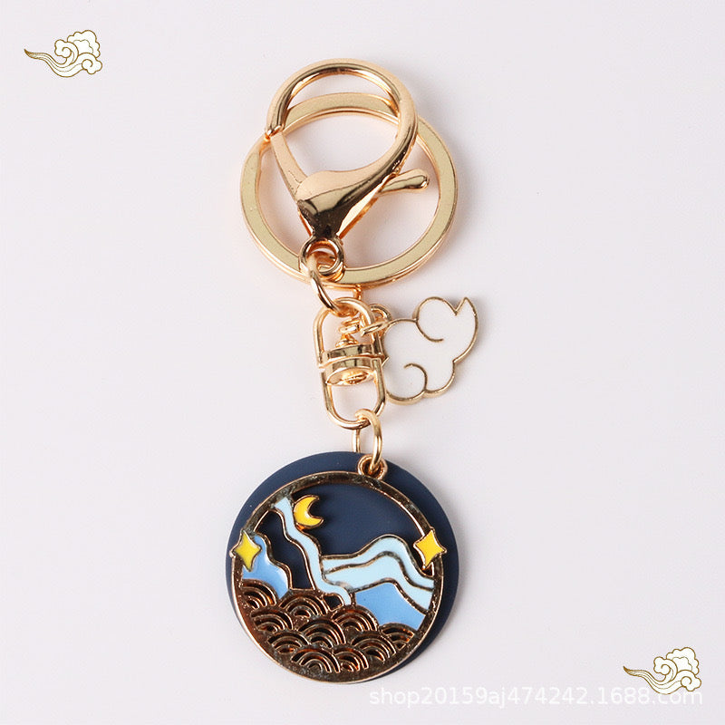 Keychain - Mountain With fish