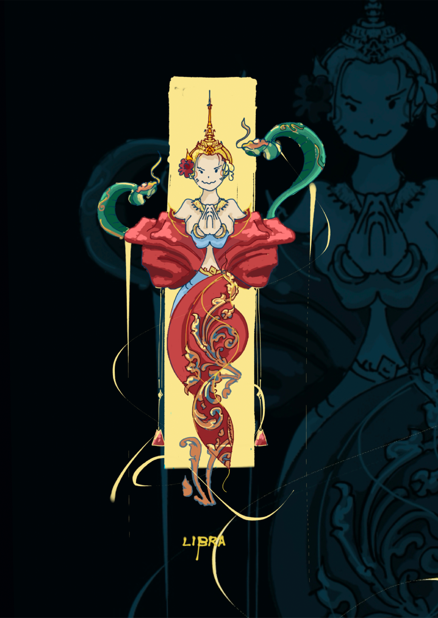 Khmer Bookmark - Zodiac