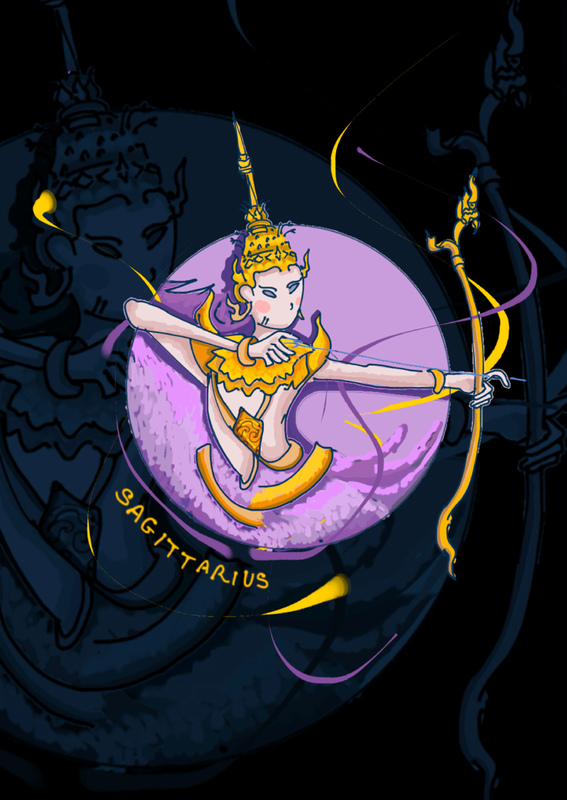 Khmer Bookmark - Zodiac