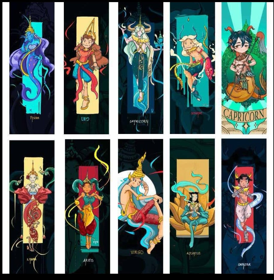 Khmer Bookmark - Zodiac