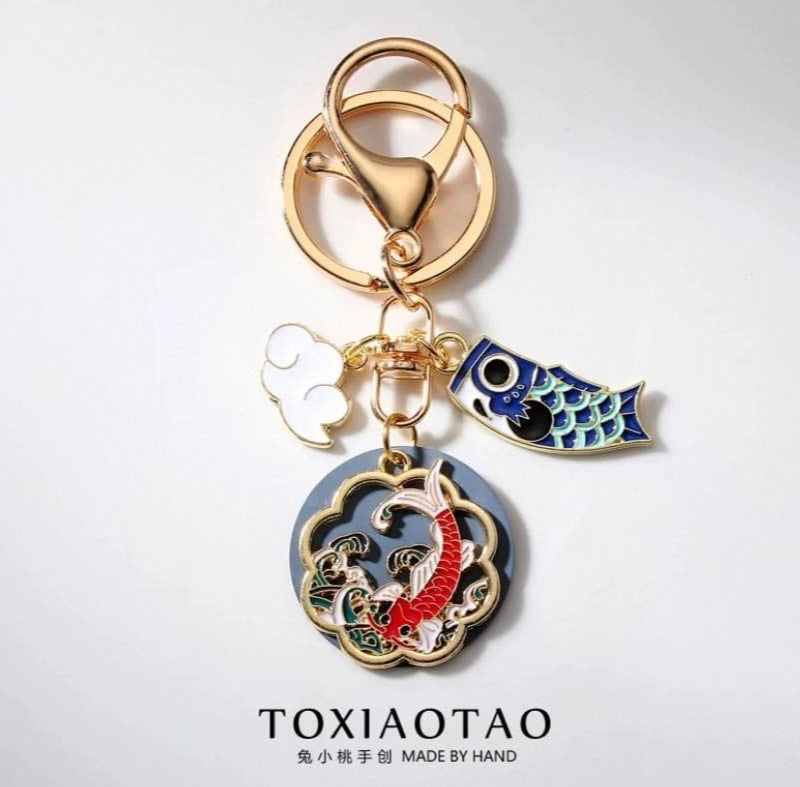 Keychain - Mountain With fish
