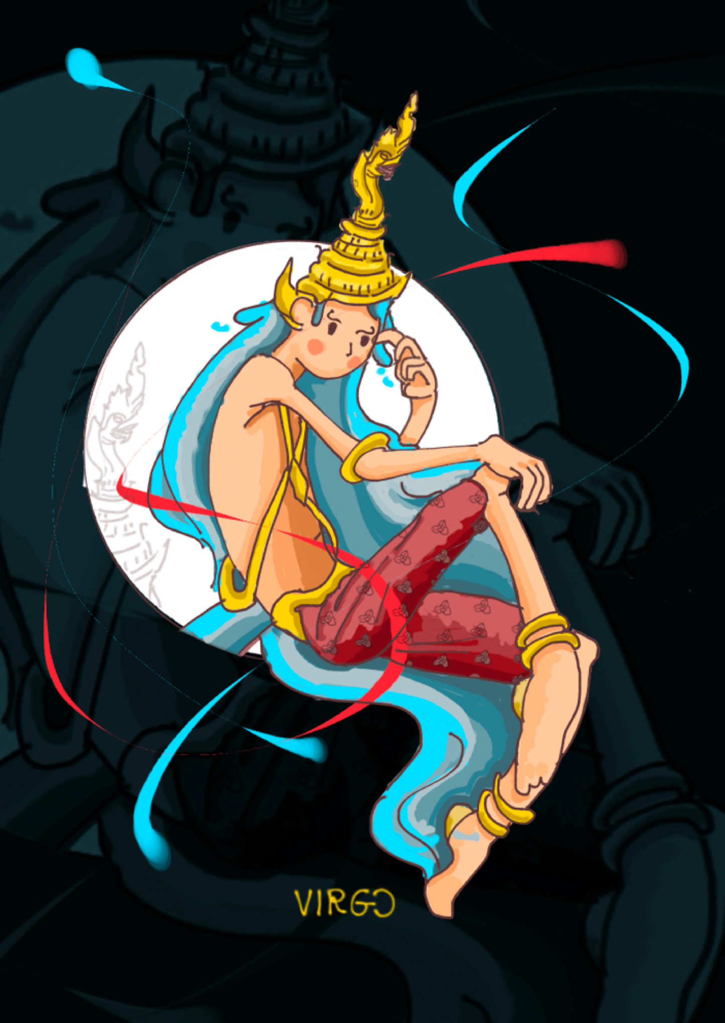 Khmer Bookmark - Zodiac