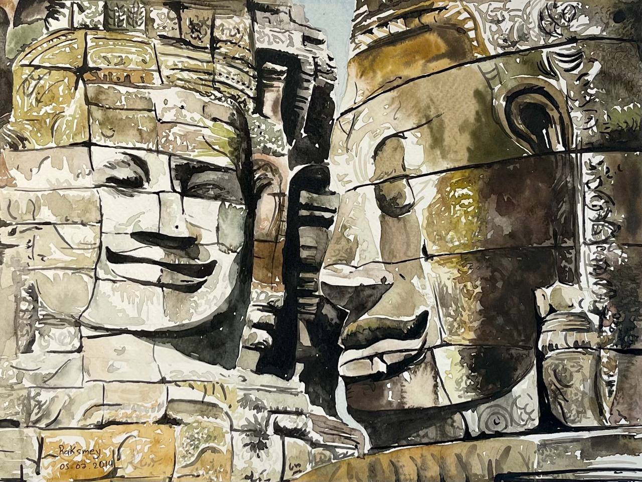 Khmer - Postcard painting version