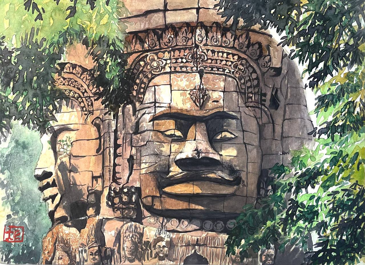 Khmer - Postcard painting version