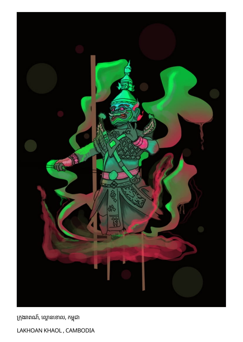 Khmer Postcard - Digital Hanuman