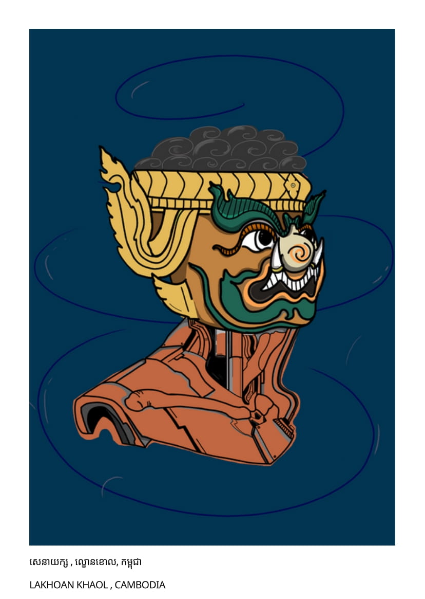 Khmer Postcard - Digital Hanuman
