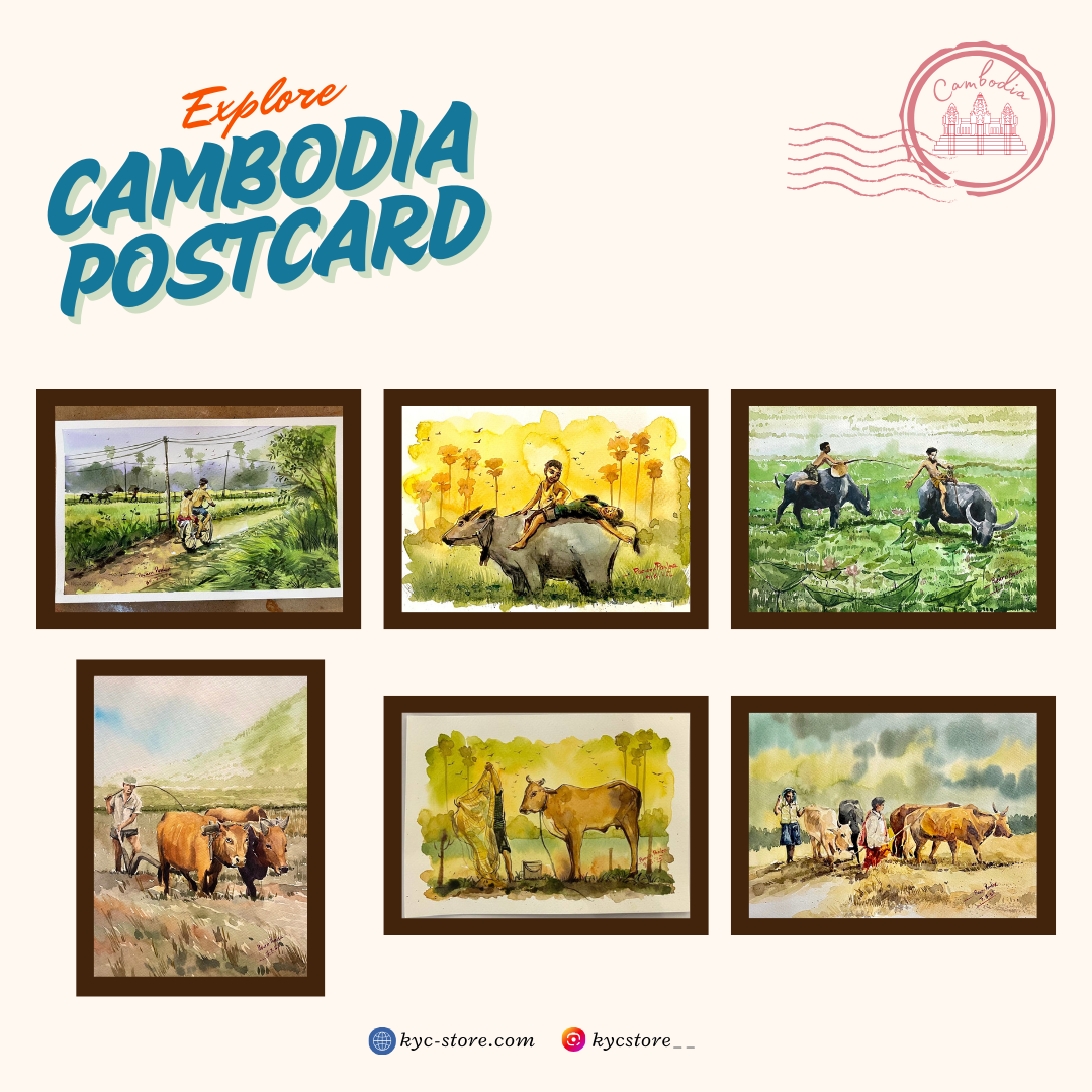Khmer - Postcard painting countryside