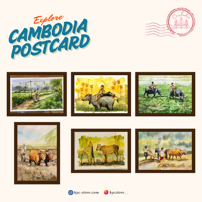 Khmer - Postcard painting countryside