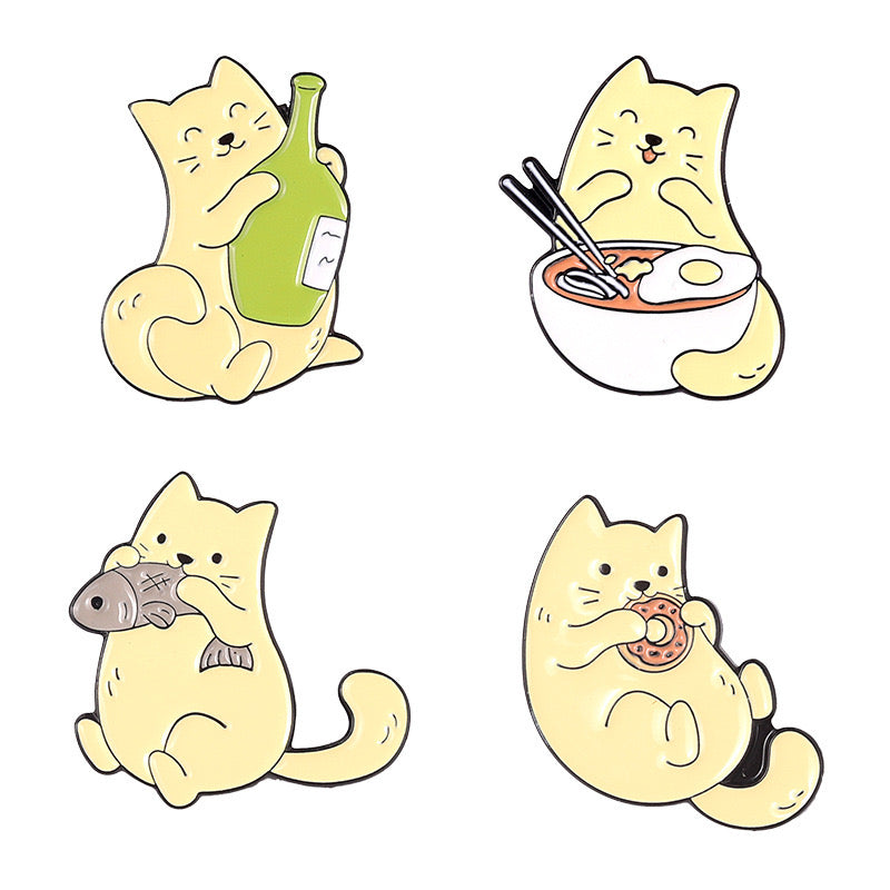 Animal - Cat with food