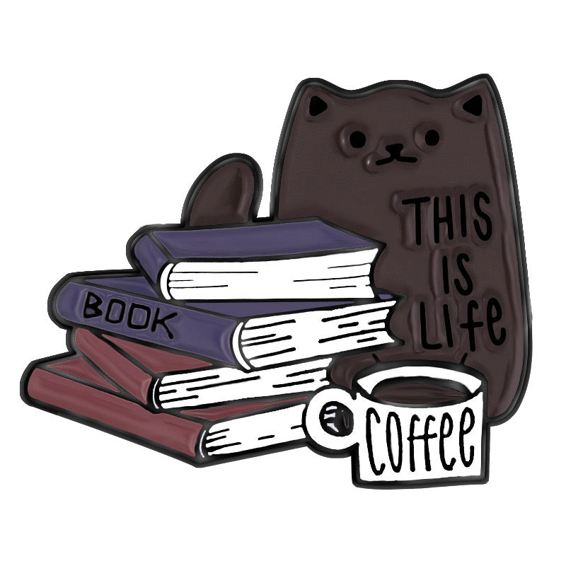 Animal - Cat (Book & Coffee)