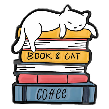 Animal - Cat (Book & Coffee)