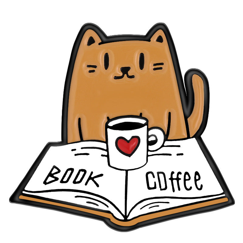 Animal - Cat (Book & Coffee)