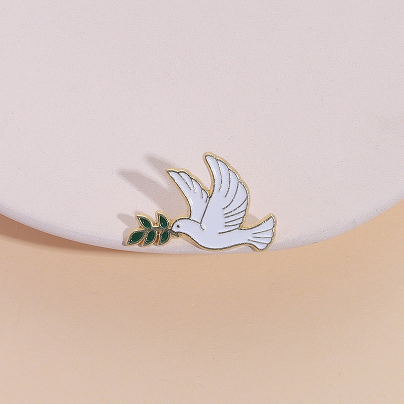 Animal - Bird with leaf (Peace)