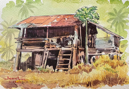 Khmer - Postcard painting countryside
